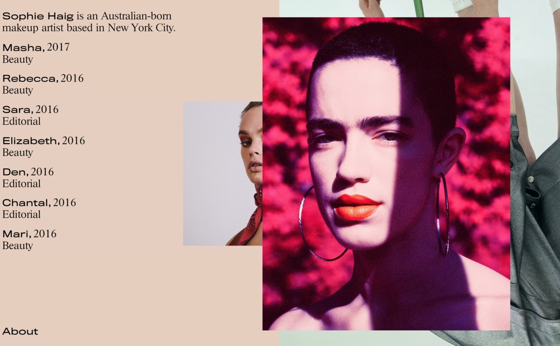 Web Design Inspiration - Sophie Haig