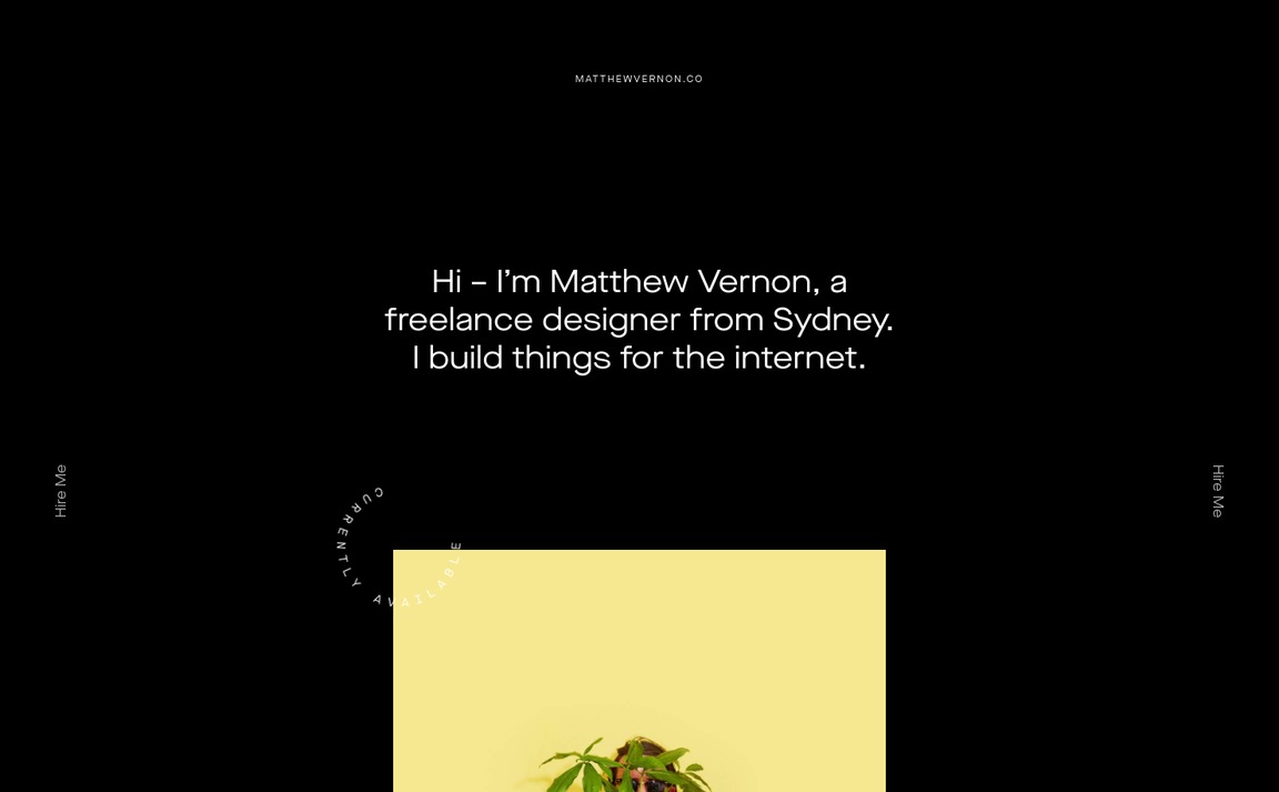 Web Design Inspiration - Matthew Vernon