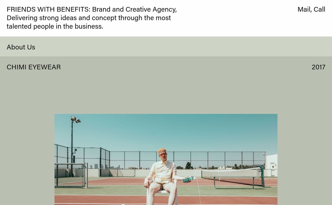 Web Design Inspiration - Friends with Benefits
