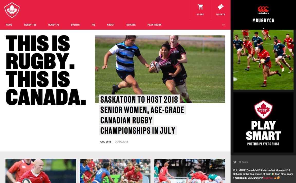 Web Design Inspiration - Rugby Canada