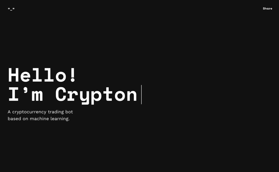Web Design Inspiration - Crypton