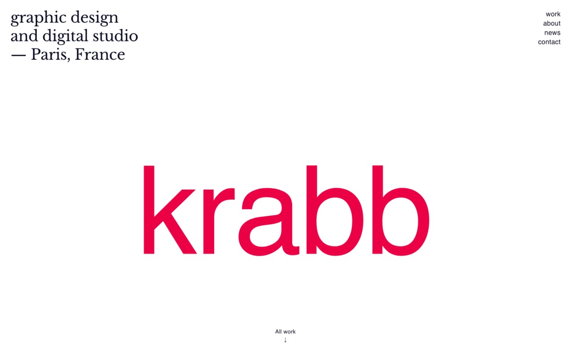 Web Design Inspiration - Krabb