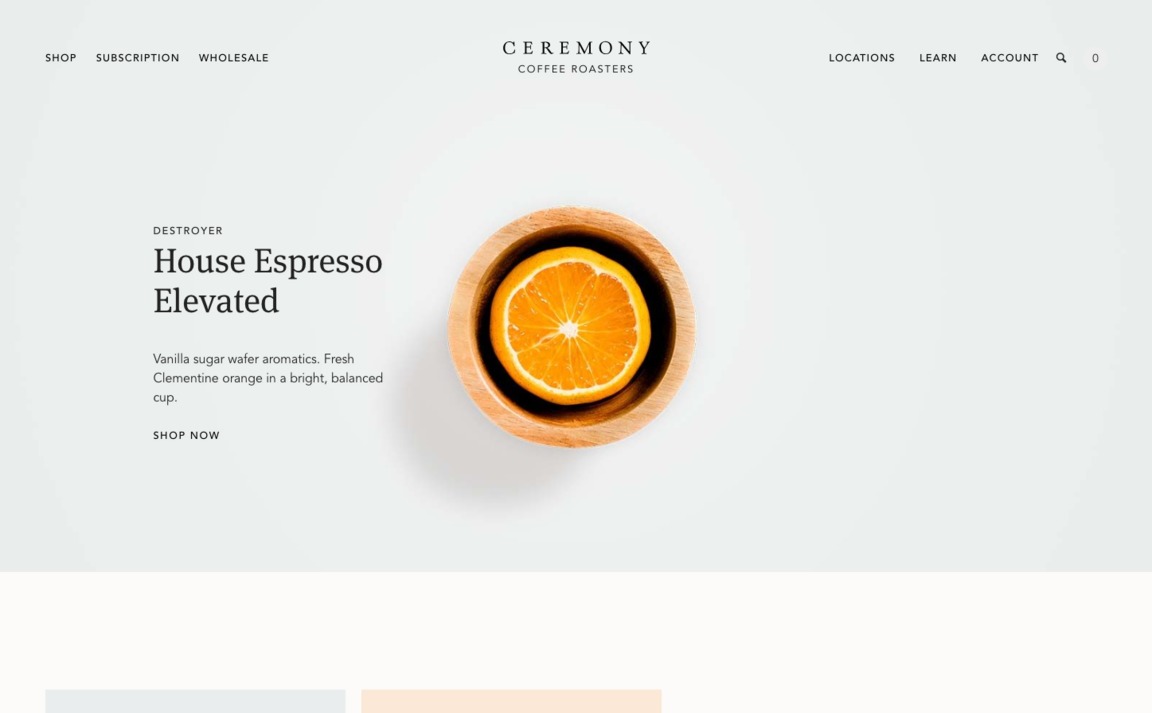 Web Design Inspiration - Ceremony Coffee Roasters