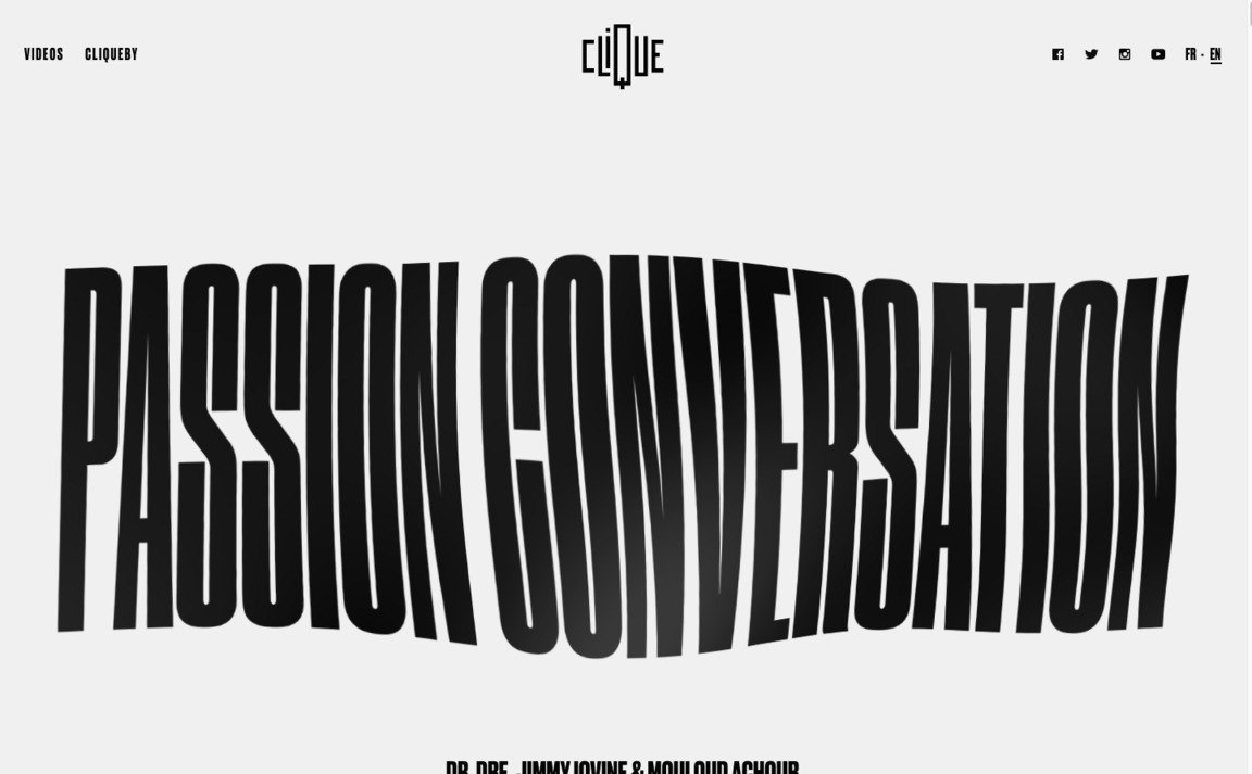 Web Design Inspiration - Clique — Passion Conversation