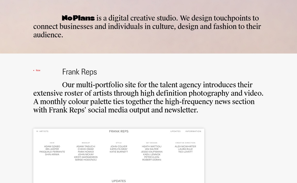 Web Design Inspiration - No Plans