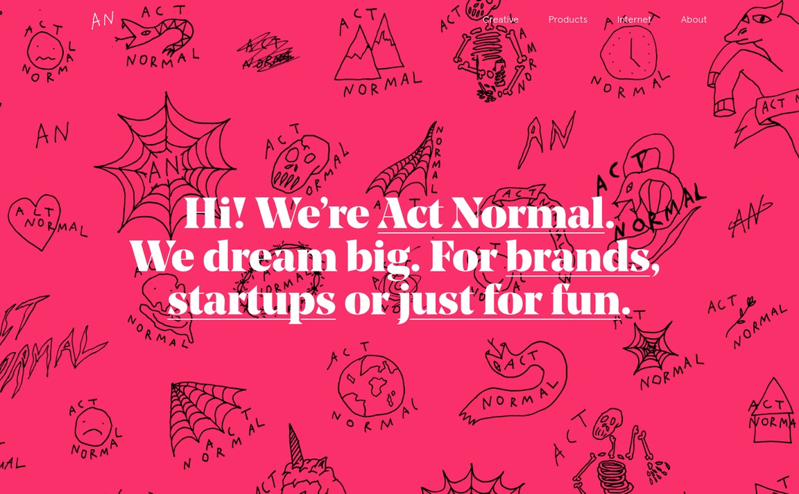 Web Design Inspiration - Act Normal