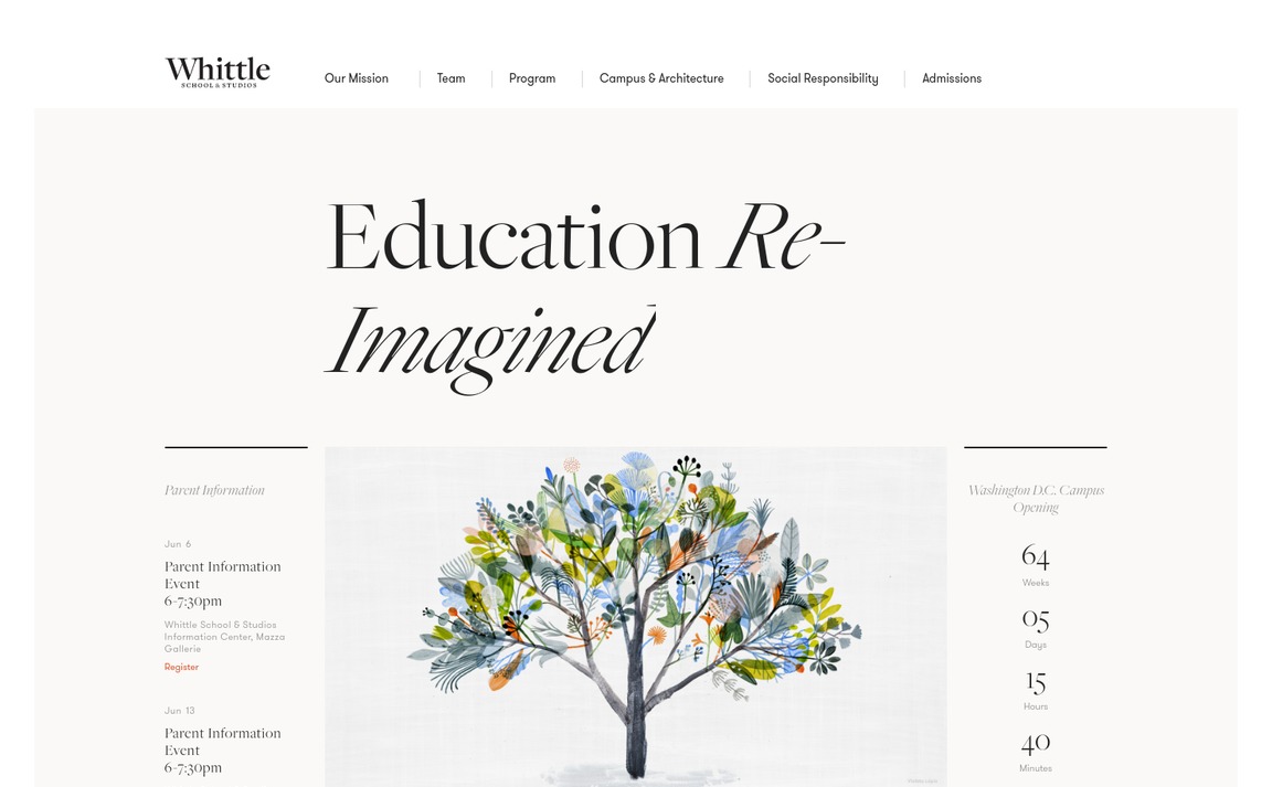 Web Design Inspiration - The Whittle School