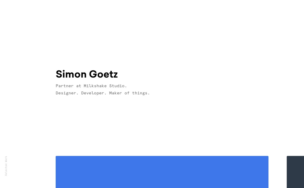 Web Design Inspiration - Simon Goetz