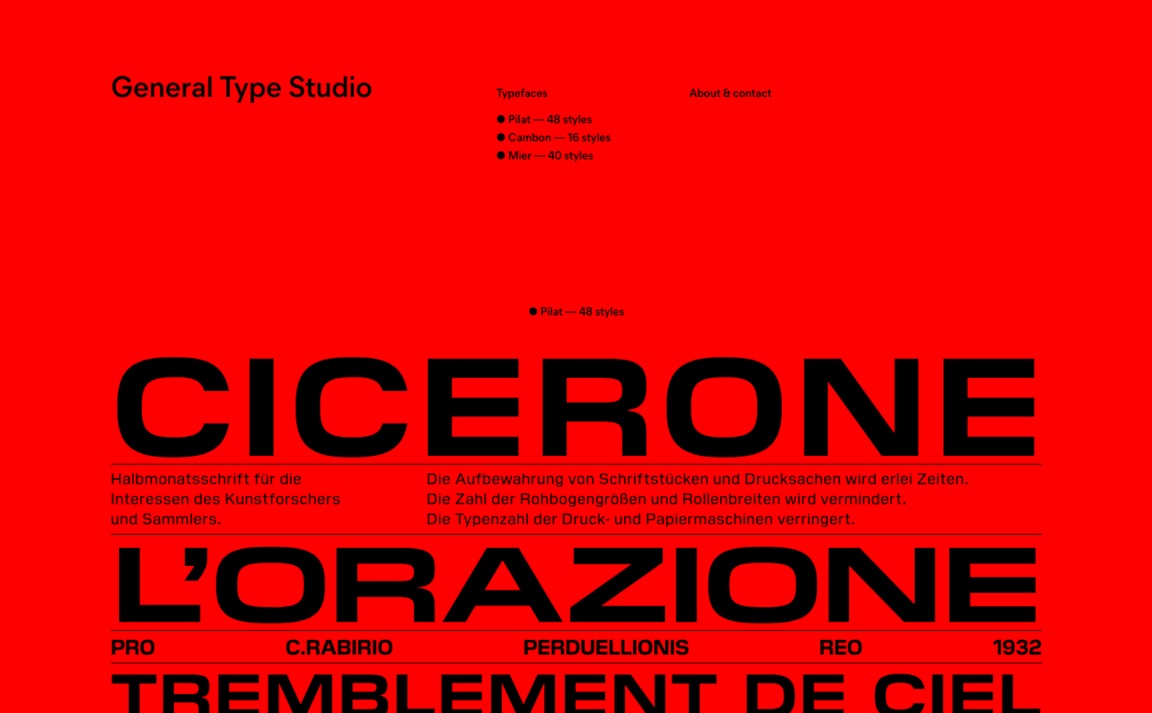 Web Design Inspiration - General Type Studio