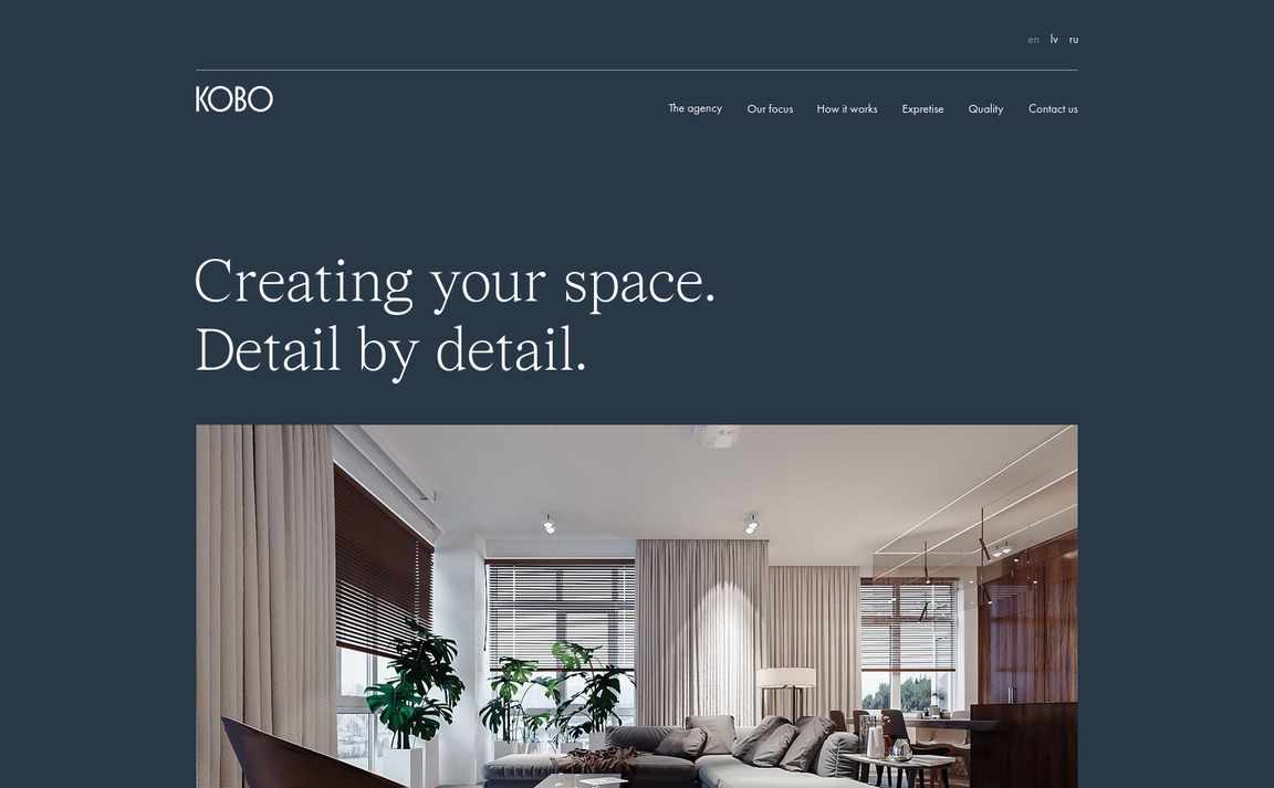 Web Design Inspiration - Kobo Interiors