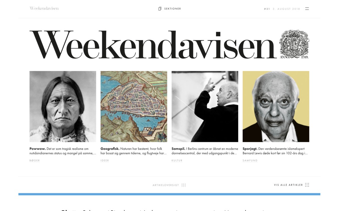 Web Design Inspiration - Weekendavisen