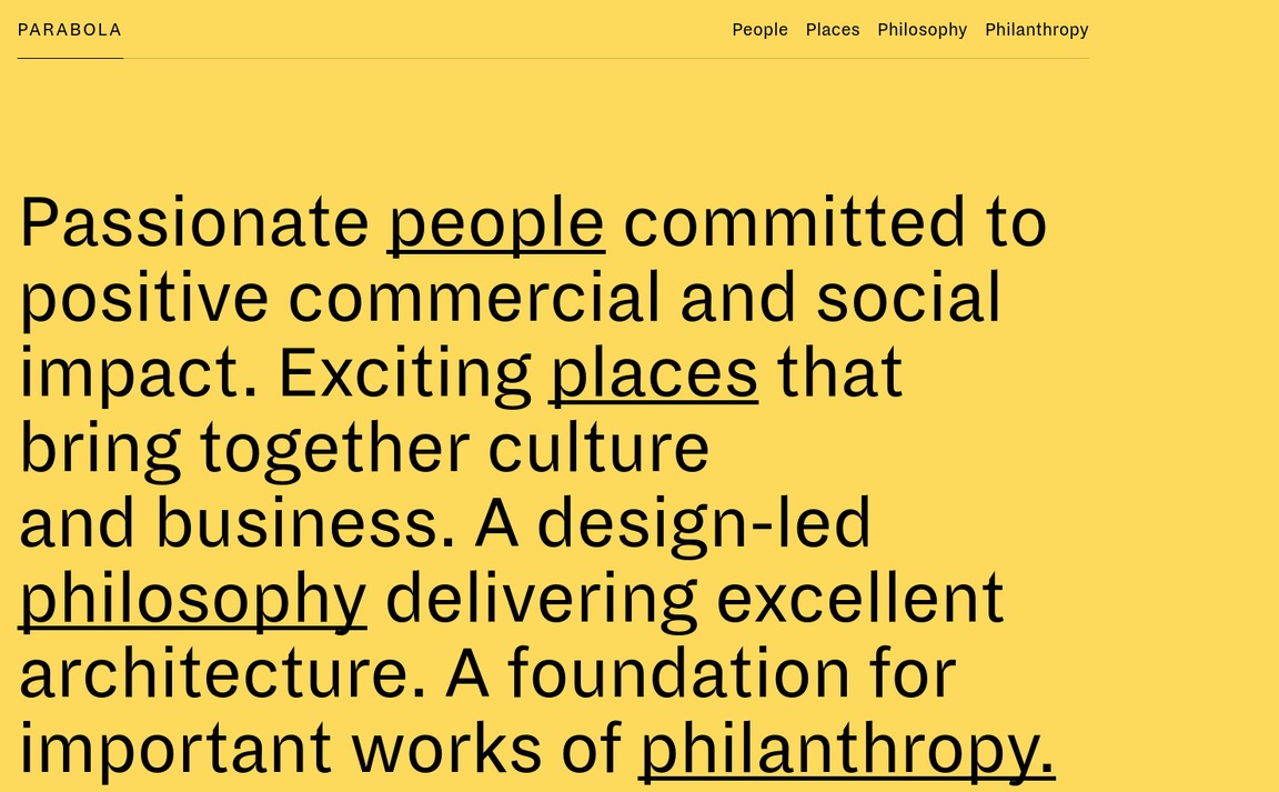 Web Design Inspiration - Parabola