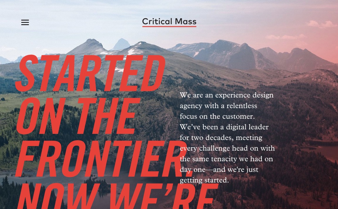 Web Design Inspiration - CriticalMass