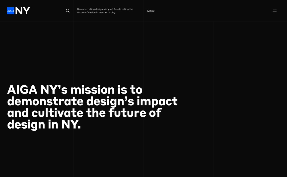 Web Design Inspiration - AIGA New York