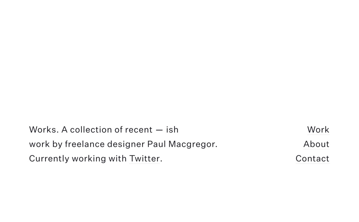 Web Design Inspiration - Paul Macgregor