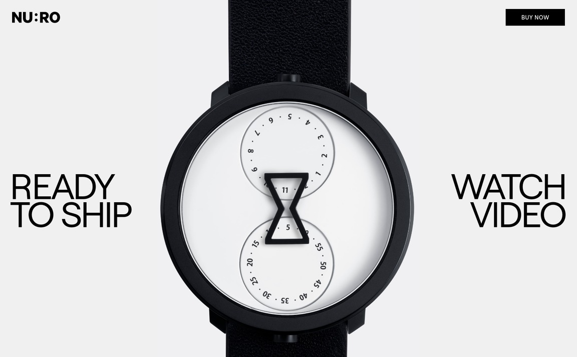 Web Design Inspiration - NU:RO Watch