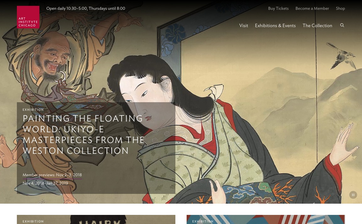 Web Design Inspiration - The Art Institute of Chicago