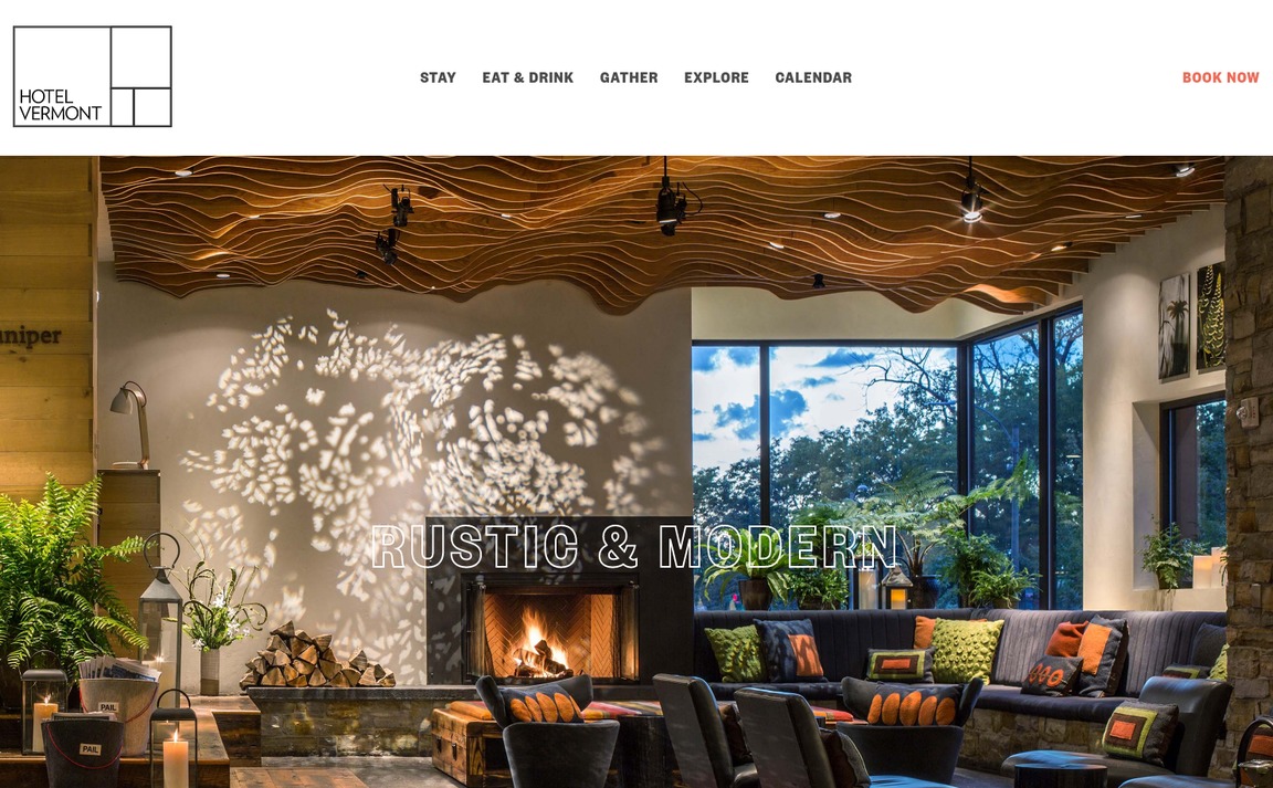 Web Design Inspiration - Hotel Vermont
