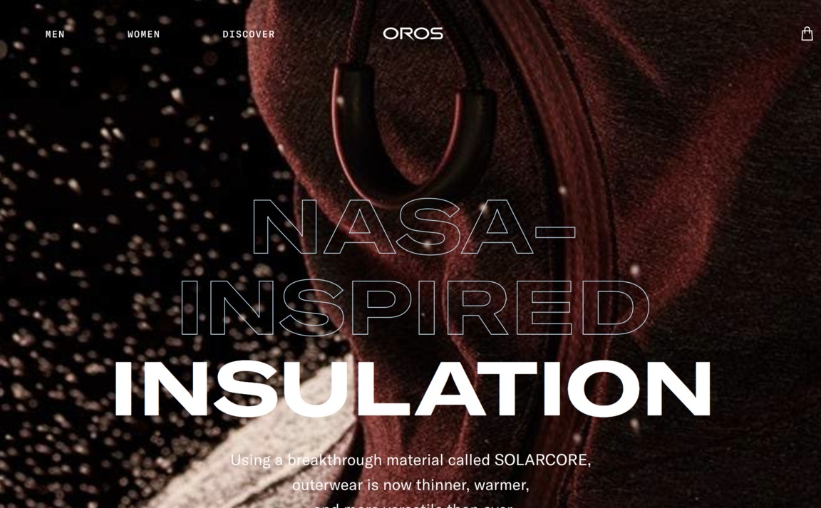 Web Design Inspiration - Oros Apparel