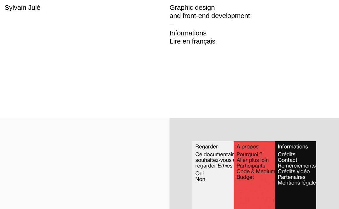 Web Design Inspiration - Sylvain Julé