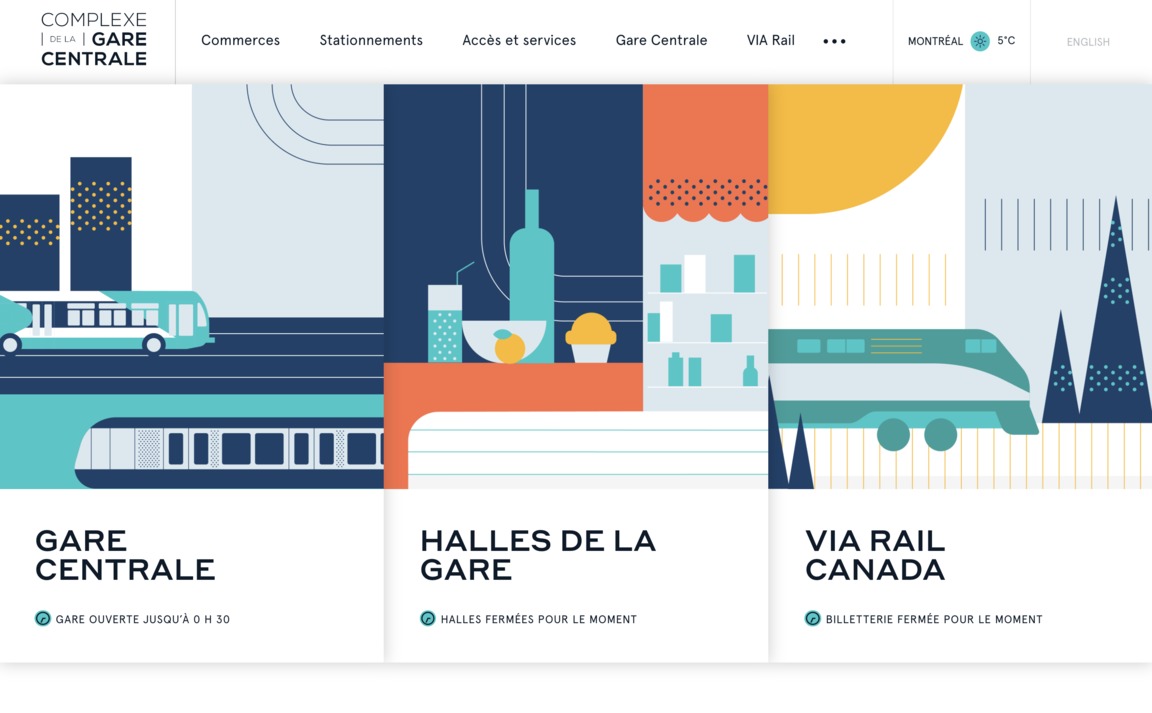 Web Design Inspiration - Gare Centrale de Montréal