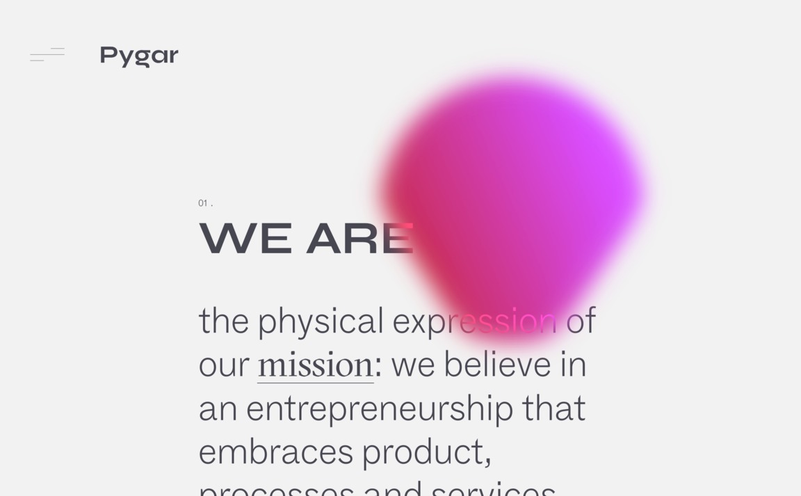 Web Design Inspiration - Pygar