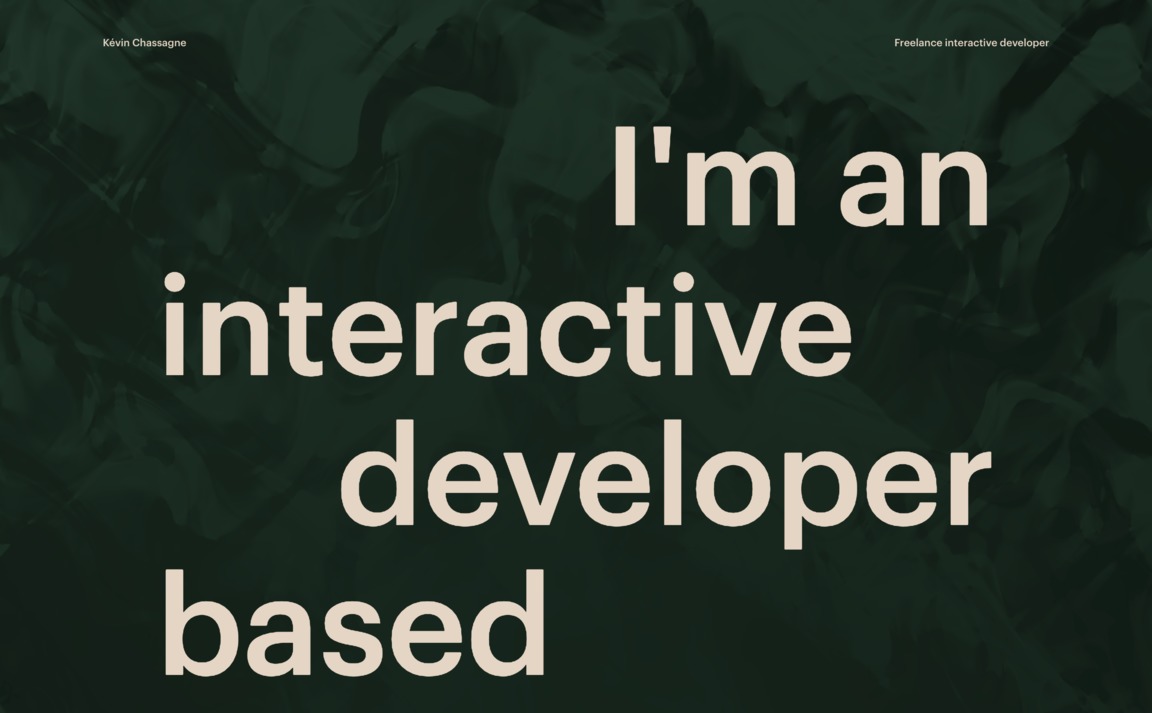 Web Design Inspiration - Kévin Chassagne
