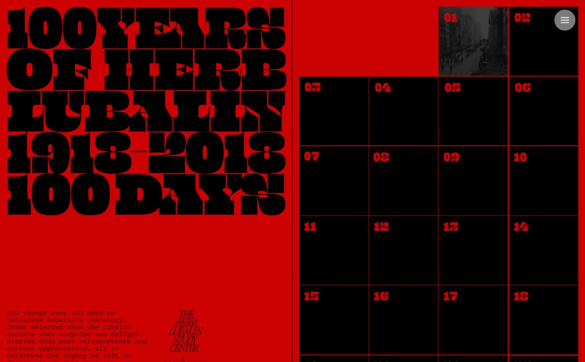 Web Design Inspiration - Lubalin 100