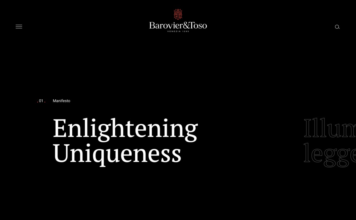 Web Design Inspiration - Barovier & Toso