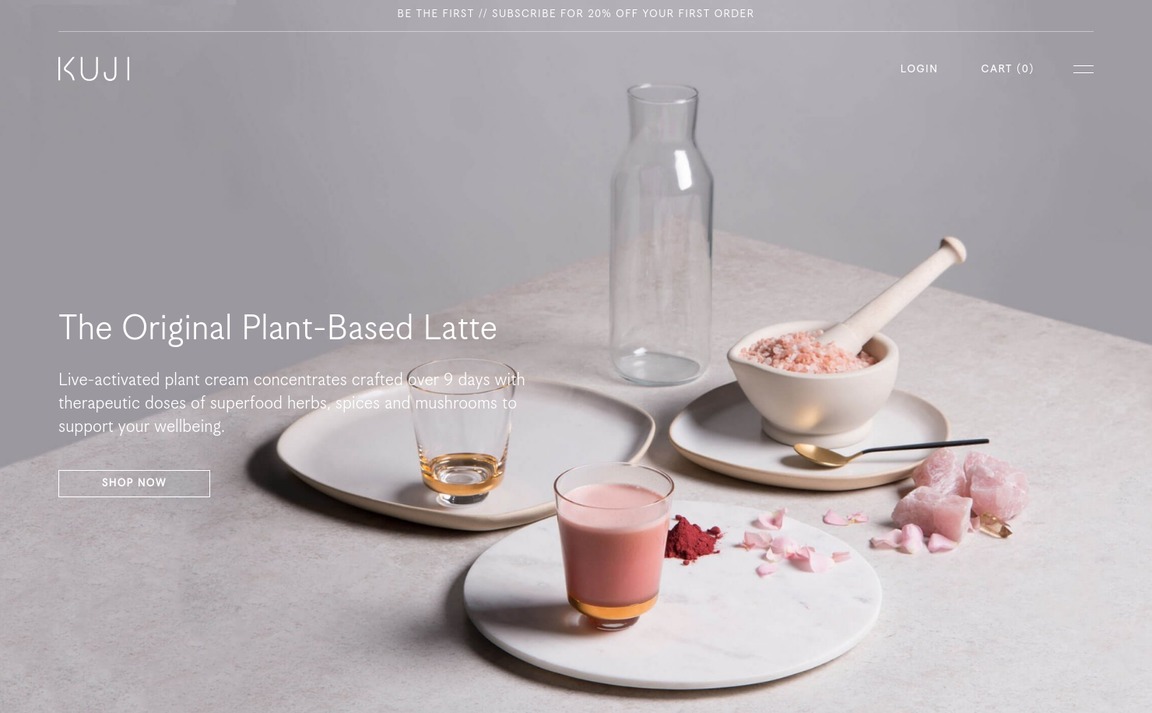 Web Design Inspiration - Kuji Drinks