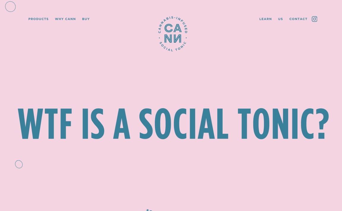 Web Design Inspiration - Cann Social Tonics