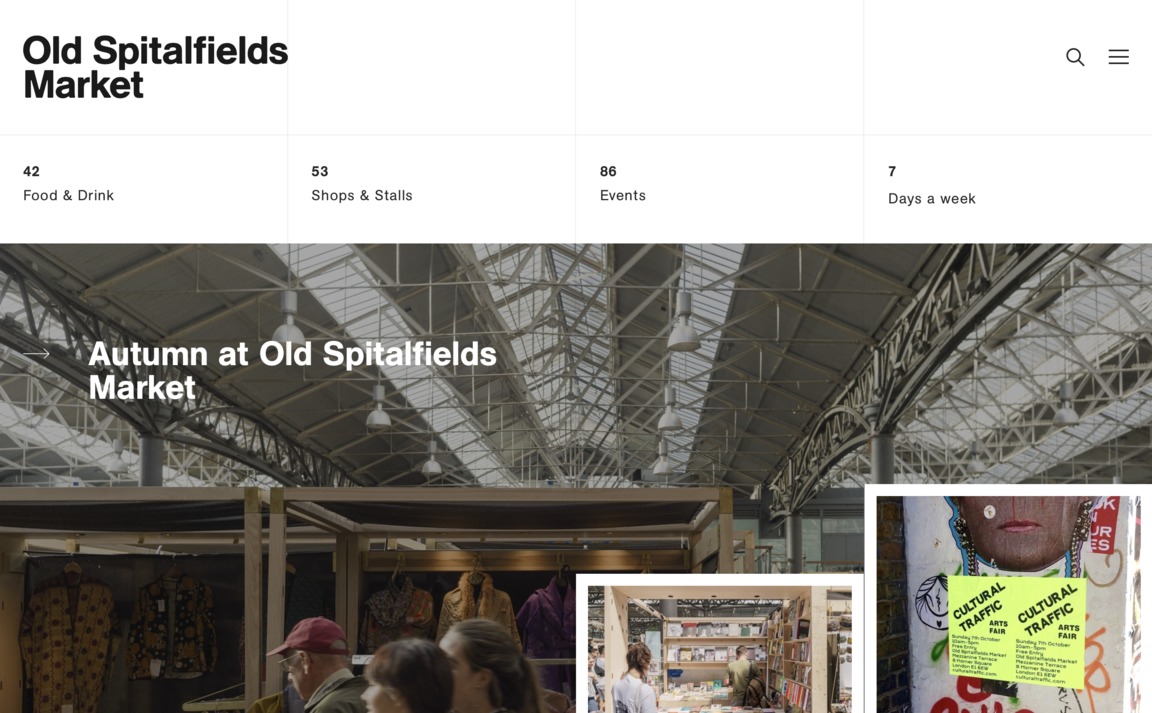 Web Design Inspiration - Old Spitalfields Market