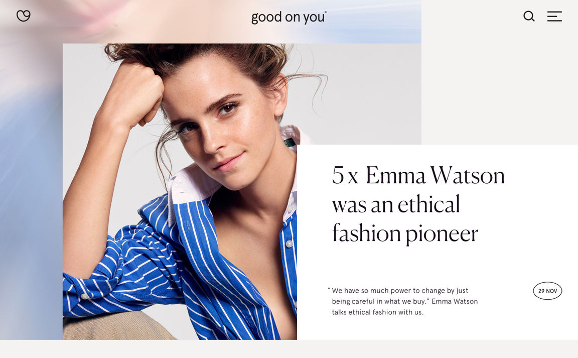 Web Design Inspiration - Good On You