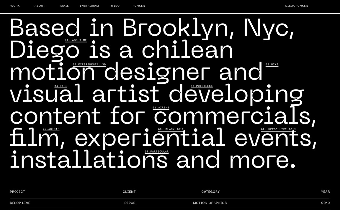 Web Design Inspiration - Diego Funken