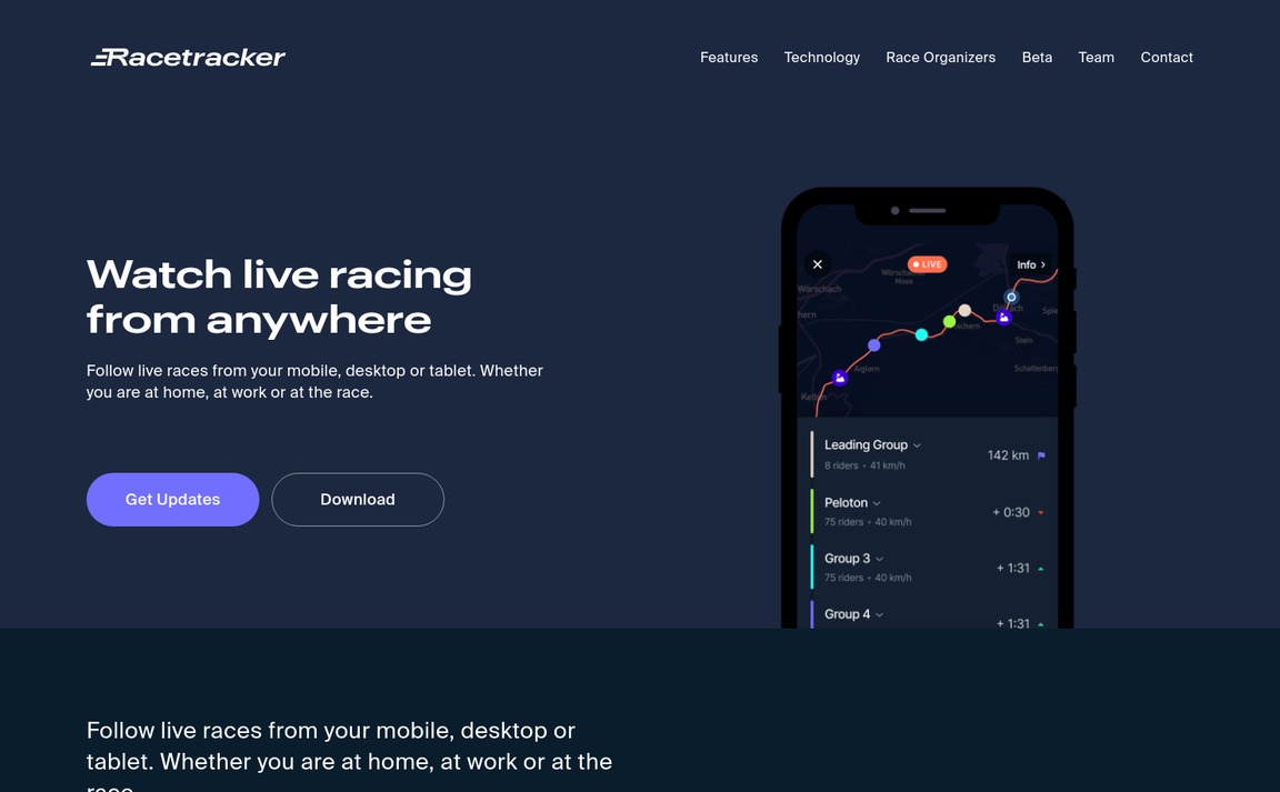 Web Design Inspiration - Racetracker