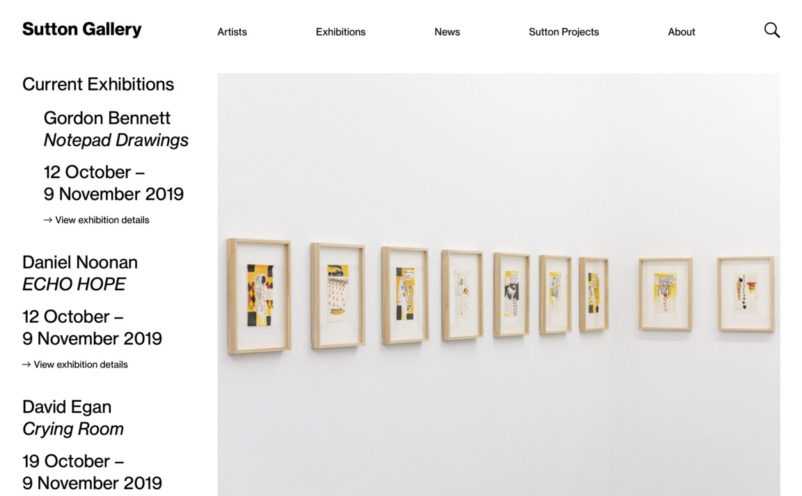 Web Design Inspiration - Sutton Gallery