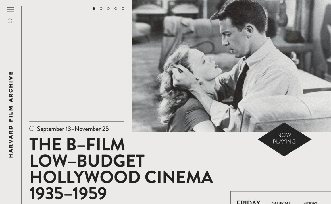 Web Design Inspiration - Harvard Film Archive