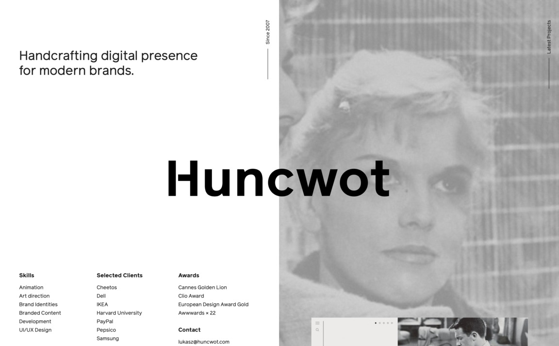 Web Design Inspiration - Huncwot