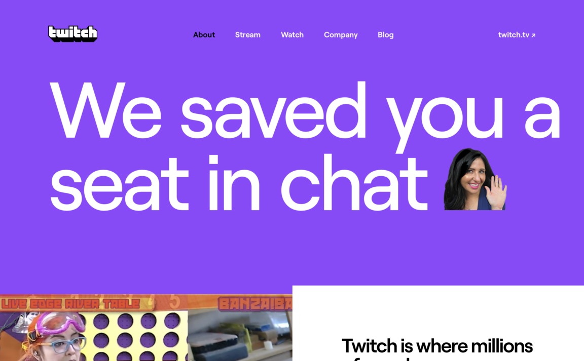 Web Design Inspiration - Twitch.tv — About
