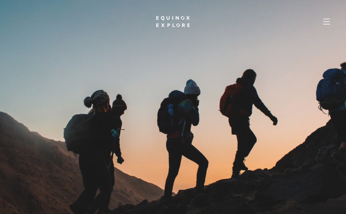 Web Design Inspiration - Equinox Explore