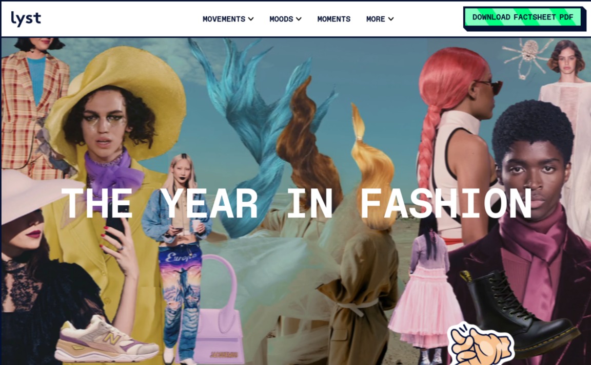 Web Design Inspiration - Lyst — The Year in Fashion 2019