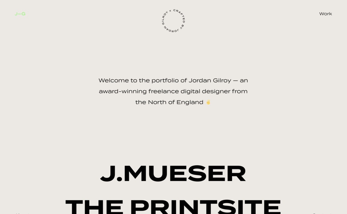 Web Design Inspiration - Jordan Gilroy
