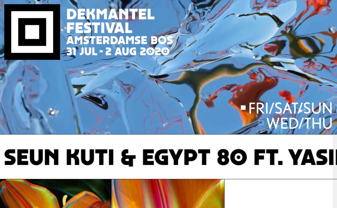 Web Design Inspiration - Dekmantel Festival 2020