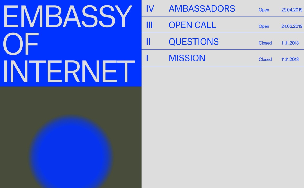 Web Design Inspiration - Embassy of Internet