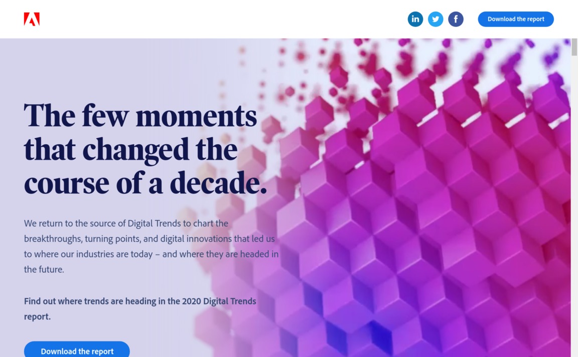 Web Design Inspiration - Adobe — 2020 Digital Trends