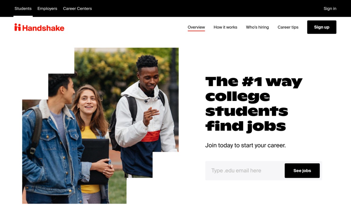 Web Design Inspiration - Handshake