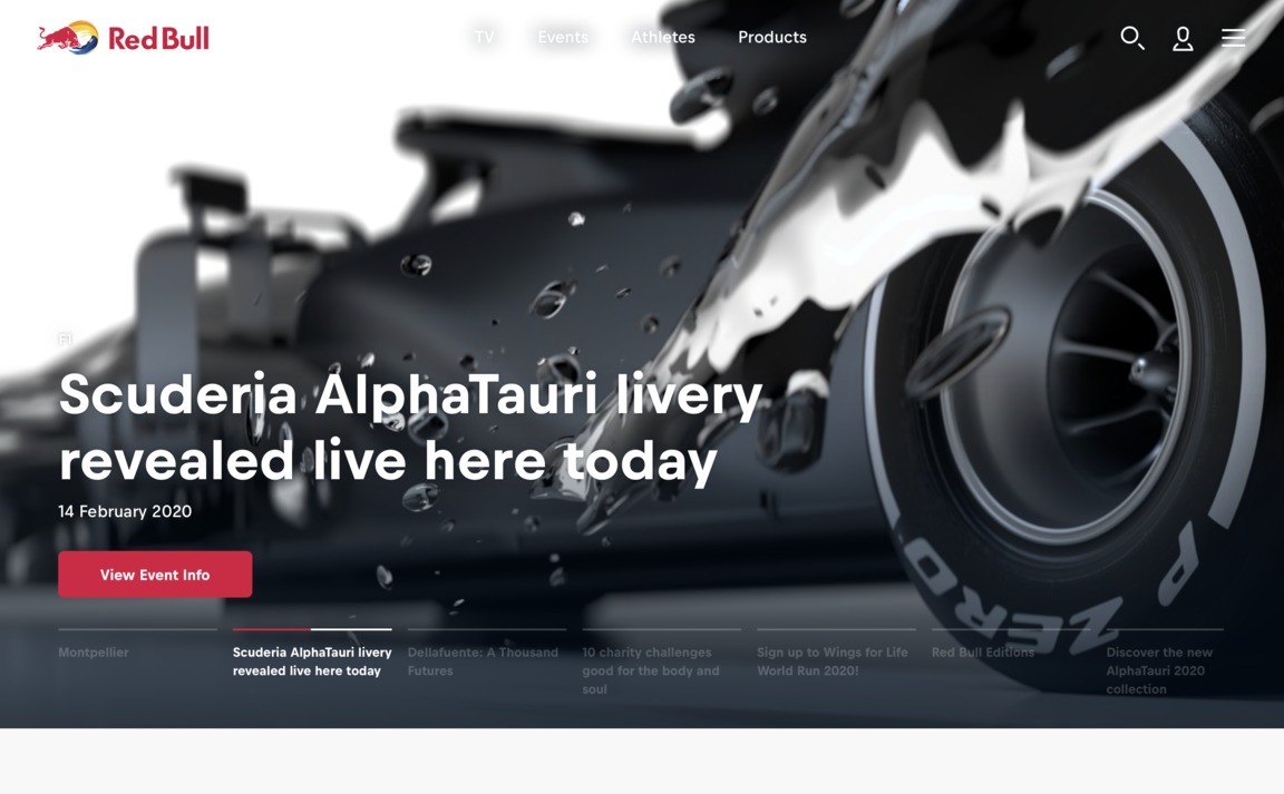 Web Design Inspiration - Red Bull