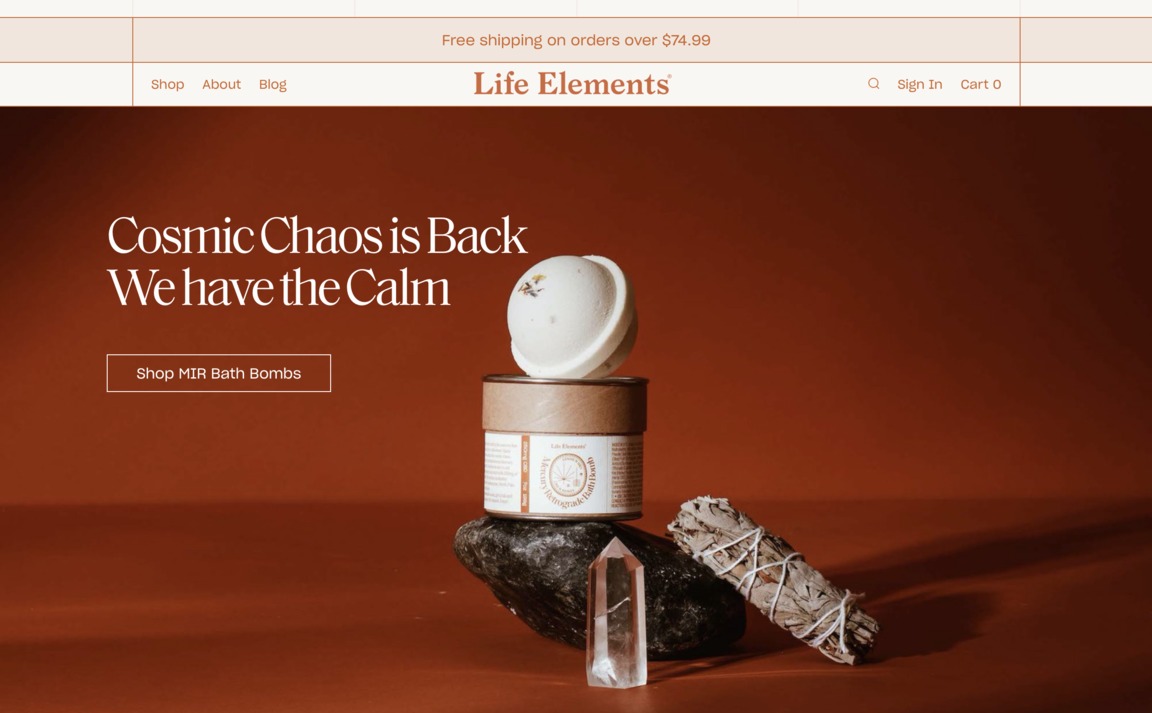 Web Design Inspiration - Life Elements