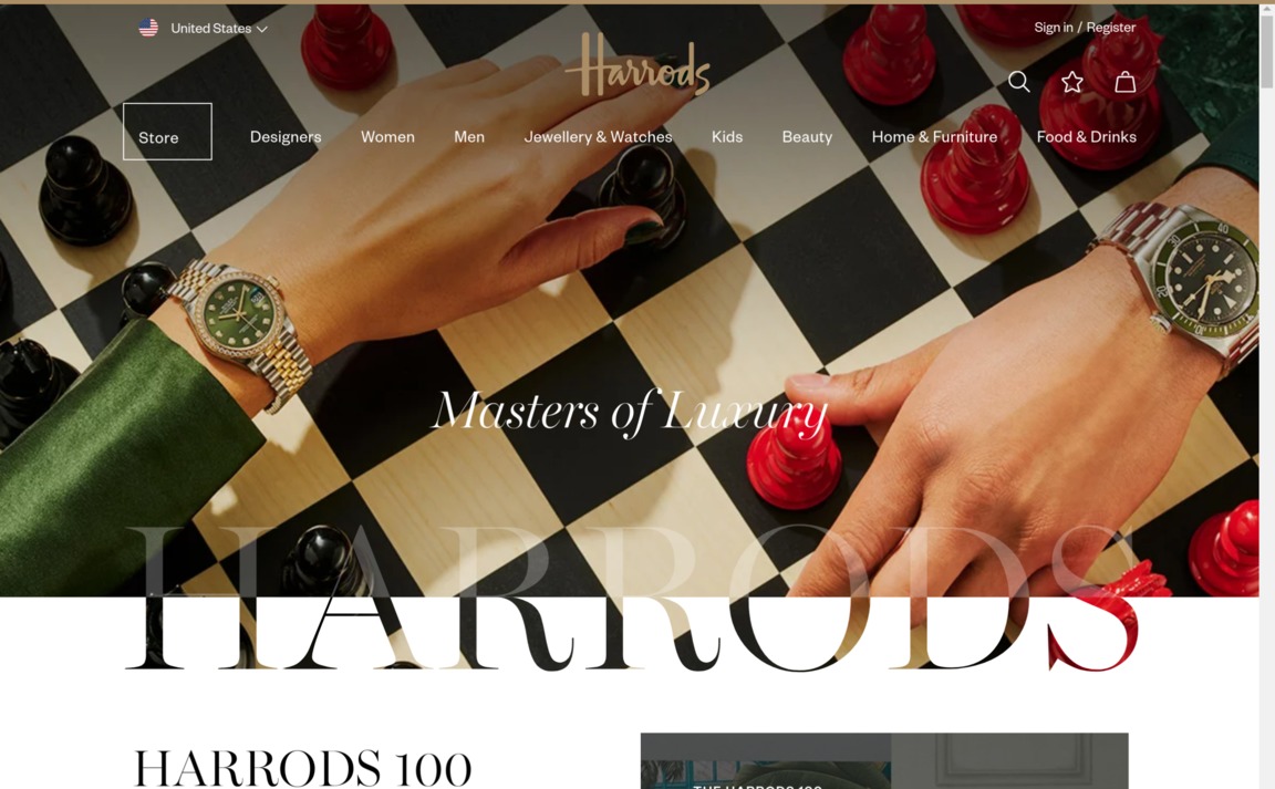 Web Design Inspiration - Harrods