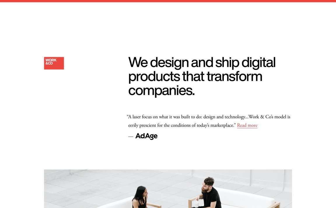 Web Design Inspiration - Work & Co